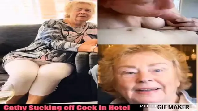 Cathy Cock Sucking Slut Granny Loves Sucking off Strangers Filthy Cocks