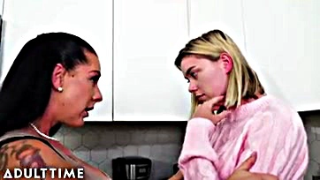 Virgin Anny Aurora gets pounded by her stepmom