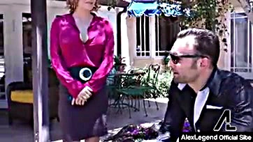 Alex legend bangs realtor Krissy in the backyard