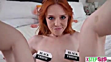 Teen's sister's tight pussy got a Black Friday deal