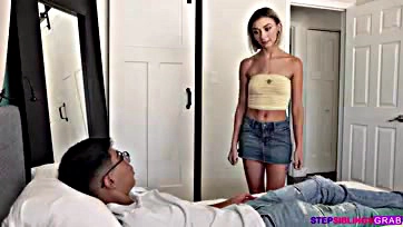 Stepbro's pants got cum-stained by Chloe's sloppy move