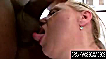 Old granny gets brutally screwed by black lover