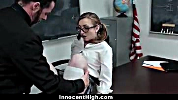 Gracie gets stuffed by professor, feels better, damn