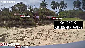 Man gets wife's hotwife ass pounded on public beach