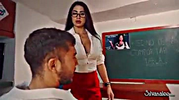 Teacher punishes naughty boy with rough sex