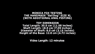 Monika Fox tests giant ballgag with anal fisting