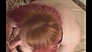 Wife gives hubby oral sex while he films