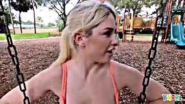 Riley's public toilet escapades escalate to intense vaginal pounding