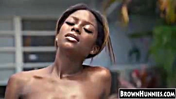 Lola gets a black cock by the pool