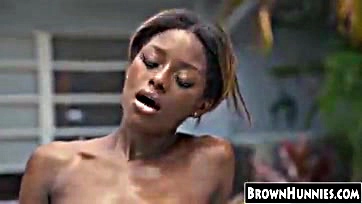 Lola gets a black cock by the pool