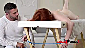 Ella gets tied up, spanked, fingered, and brutally fucked