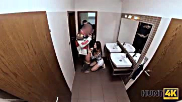 Dude gets caught watching GFs get banged in bathroom