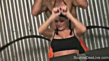 Sophie Dee gets a massive black cock in her butt