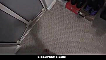 Sis gets annoyed, then brutally fucked by stepbro