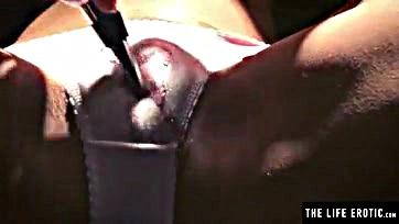 She masturbates in wet white underwear, gets off