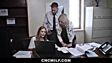 Supreme boss dominates his horny milf staff