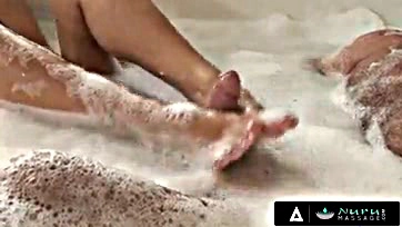 Asa Akira's foot skills give client a nasty treat