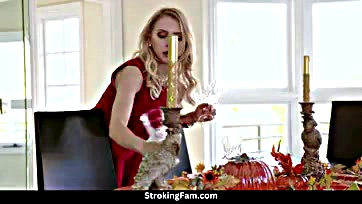 Sexy adults celebrate Thanksgiving with explicit sex acts