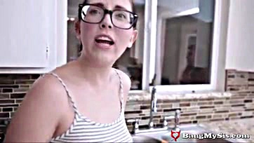 Ella avenges ex's girlfriend by fucking stepbro