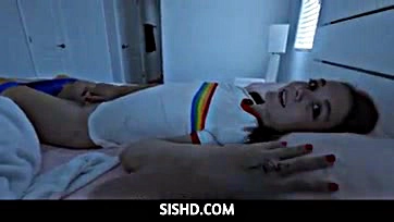 SisHD: Teen sis Mira jerks off for solo pleasure