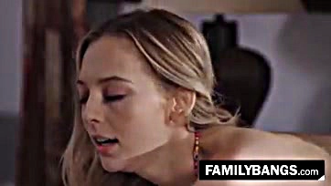 Stepdad gets seduced by stepdaughter's hotness and gives in