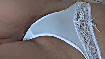 Stepmom flaunts her hairy pubic area on camera