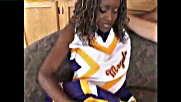 Young black cheerleaders blow dick fast, no delay