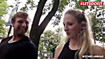 This blonde got brutally fucked during her trip abroad