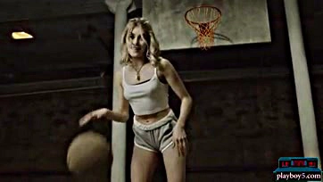 Blonde bombshell bares all on the basketball court