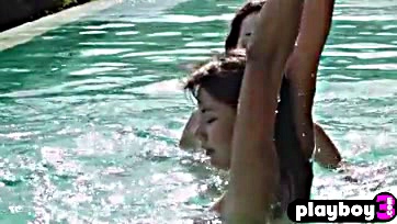 Lesbians Kit and Cara get wet and nasty