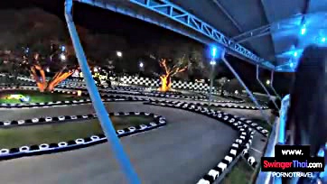 Teen girlfriend's horny sex romp after go-karting