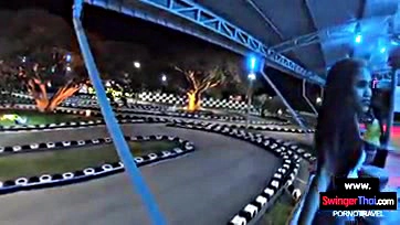 Teen girlfriend's horny sex romp after go-karting