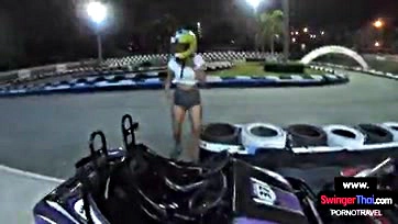 Teen girlfriend's horny sex romp after go-karting