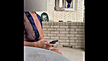 Neighbor's wife gets naked in front of me