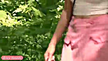 Jeny walks with stranger sans undies, mini skirt