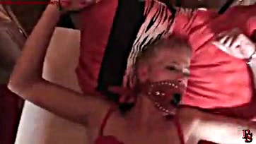 Christmas-themed hardcore BDSM bondage sex fantasy