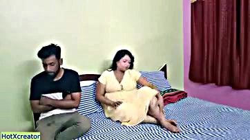 Indian housewife has a naughty three-way affair