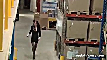 French mature woman gets brutally pounded in warehouse