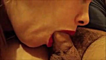 Deepthroat blowjobs without hands until cum in mouth