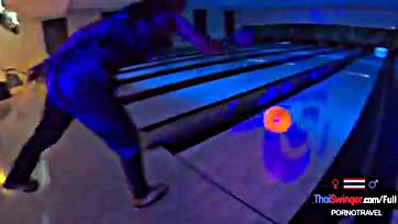 Teen blows boyfriend's massive cock after bowling