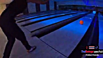 Teen blows boyfriend's massive cock after bowling