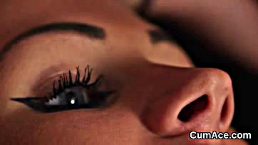 Doll receives facial cum shot from multiple partners