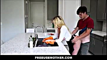 Stepmom seduces stepson for hot anytime sex