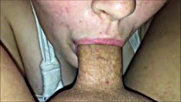 Girl gets fooled, sucks and swallows a load