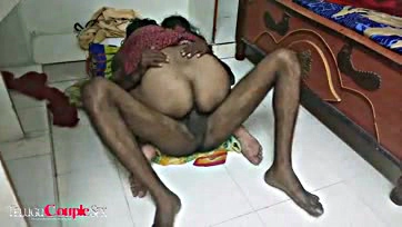 Indian wife enjoys face-sitting, rimming, and cum-kissing foreplay