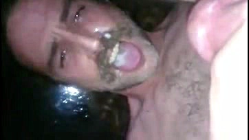 A man gets fucked and swallows hot sperm