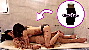 Young couple has intense, explicit sex in bathroom