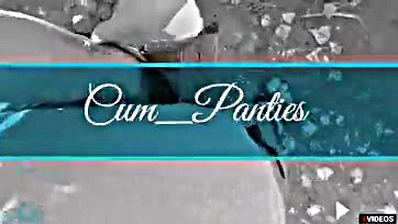 Leave a gift for a fan, real public cum pantie