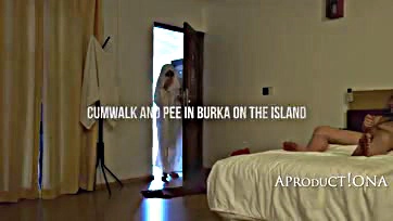 Woman walks, pees publicly while wearing a burqa