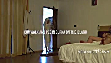 Woman walks, pees publicly while wearing a burqa